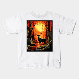 Deer In The Forest Kids T-Shirt